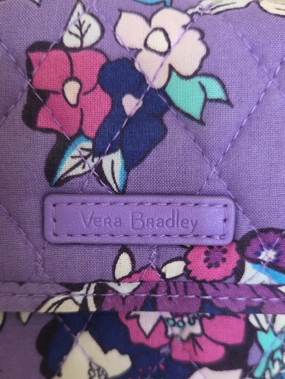 Vera Bradley Purple Floral Quilted Wallet
